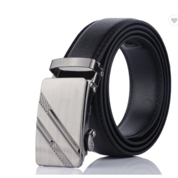MEN'S DRESS BELT (Diagonal Lines) - Picture 1 of 3